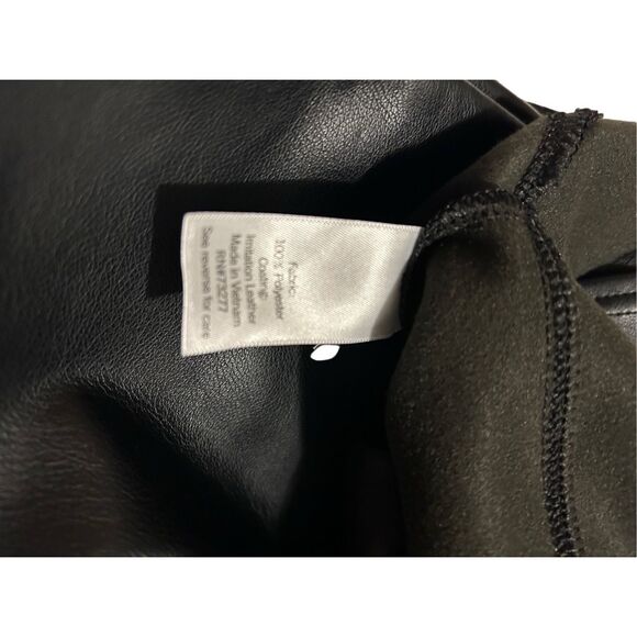 SO Faux Leather Trouser Pants High Rise Legging Slip On Women’s Size L - Picture 10 of 15